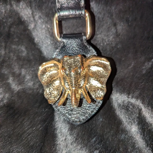 ANTONIO MELANI Black Satchel with Gold Accents - Picture 3 of 8